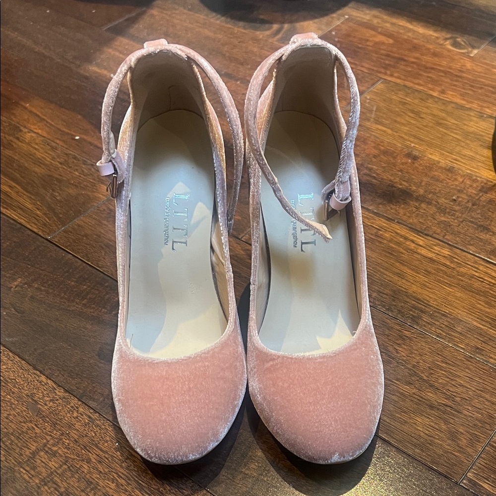 Blush Velvet Heels